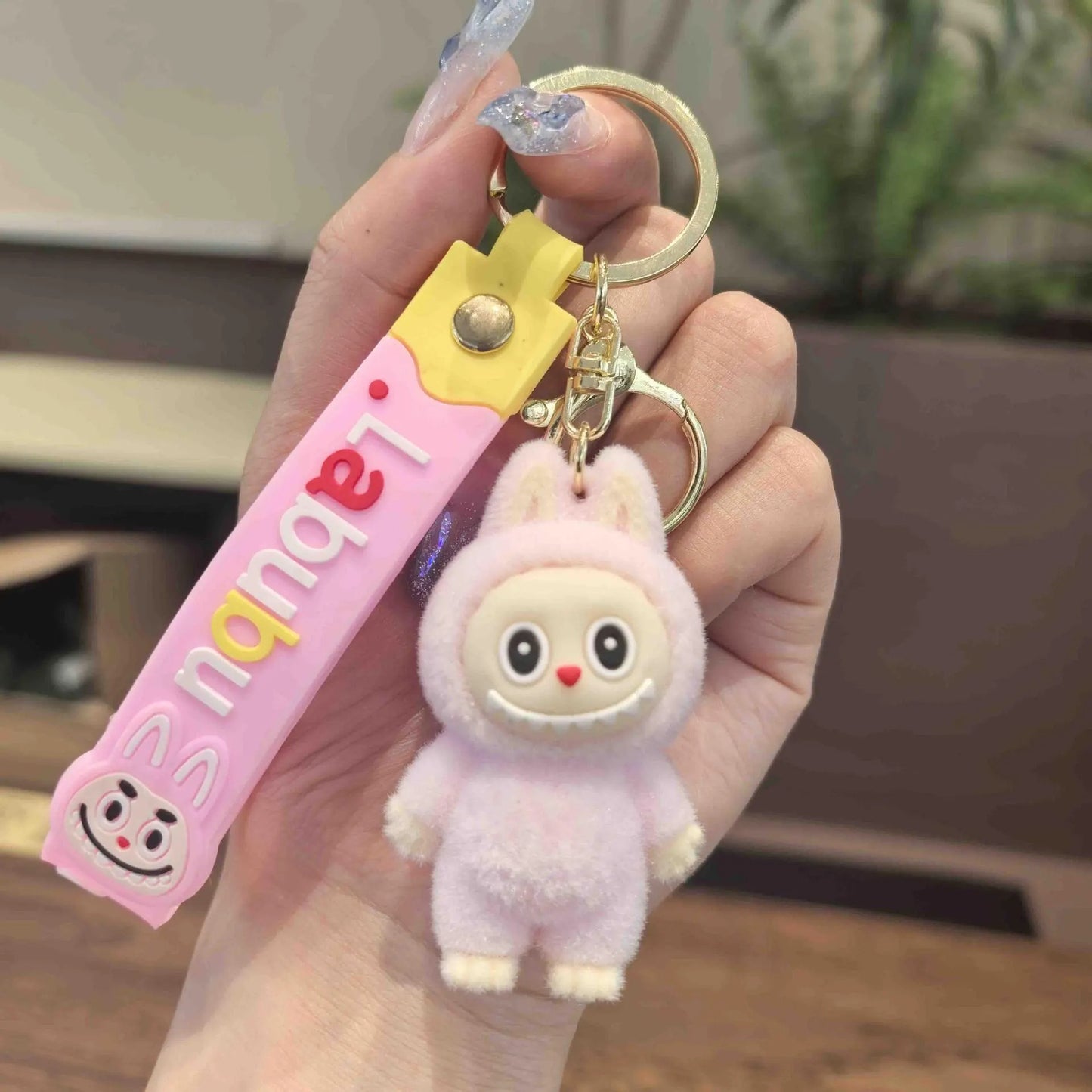 Labubu Plush Keychain – Cute Cartoon Bag Charm & Gift Pendant