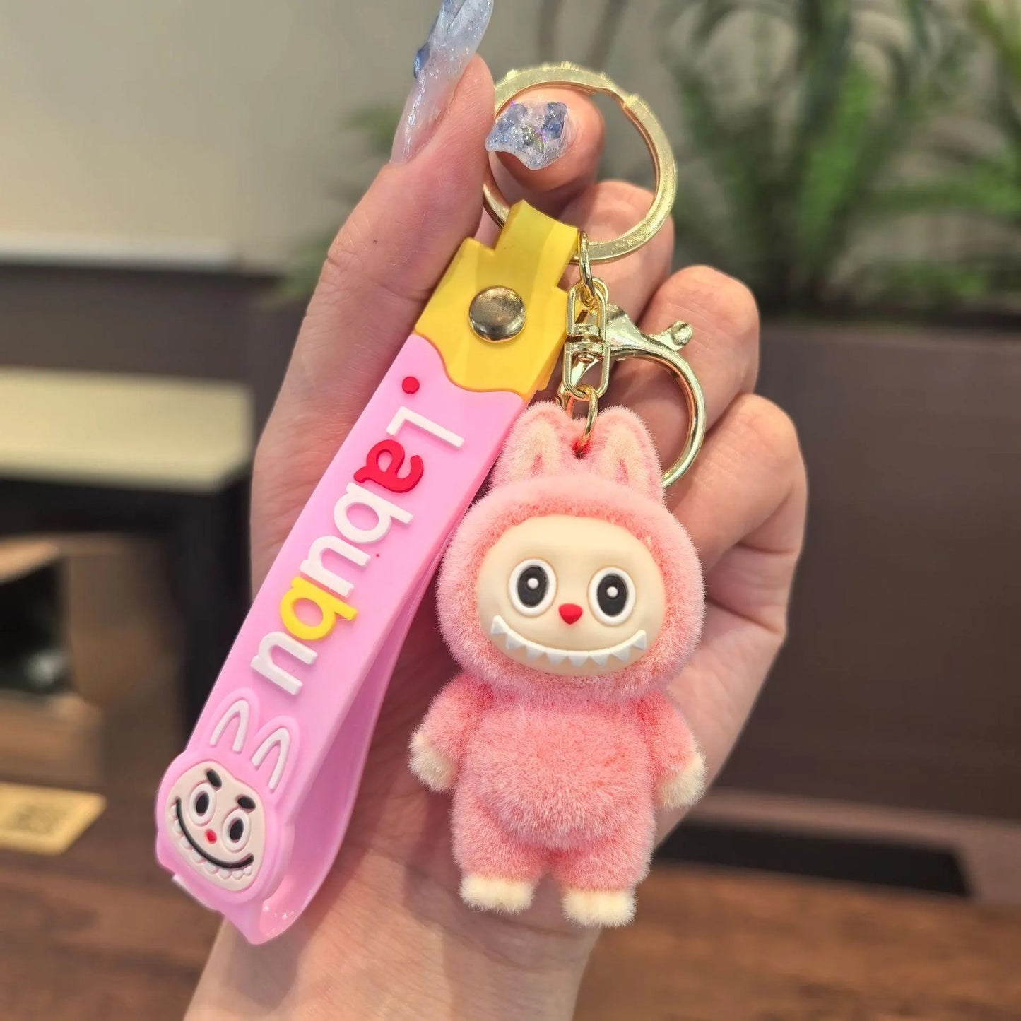 Labubu Plush Keychain – Cute Cartoon Bag Charm & Gift Pendant